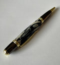 Sierra Twist Ballpoint Pen – Black & White Marble Swirl