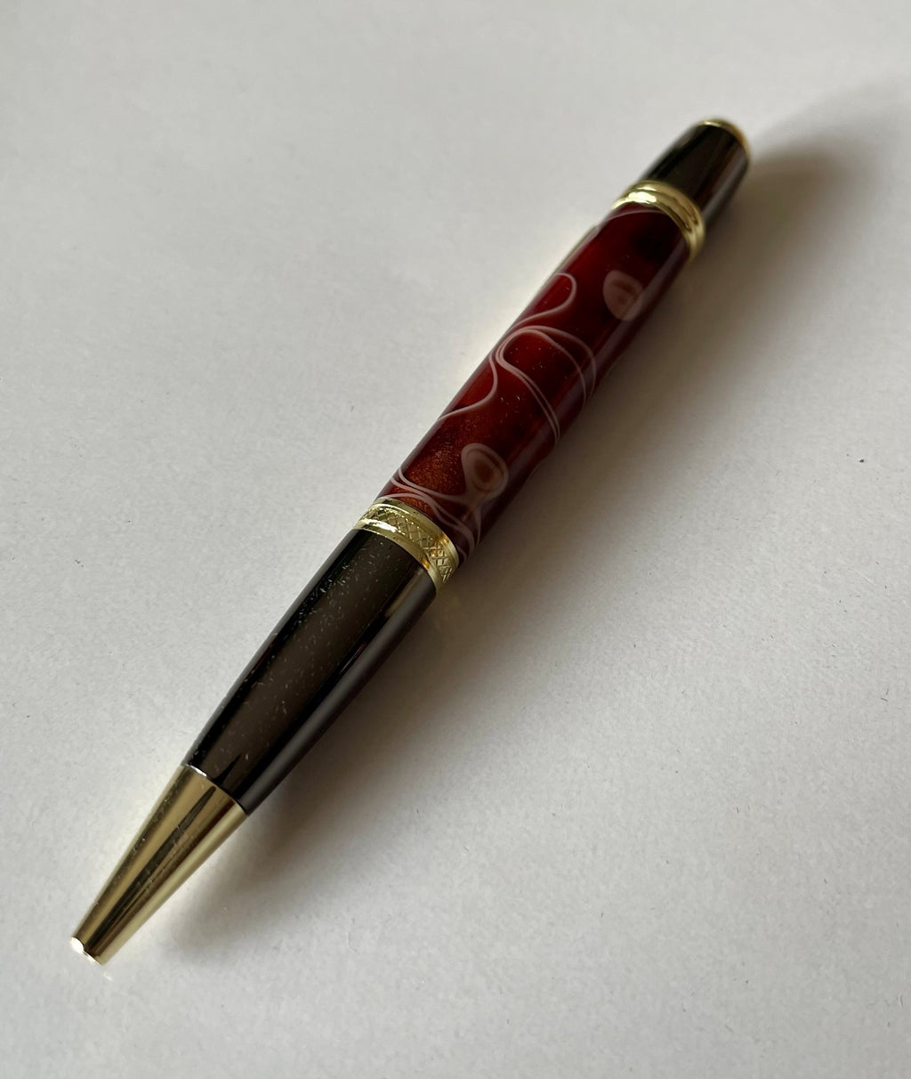 Sierra Twist Ballpoint Pen – Coffee & Pink Swirl
